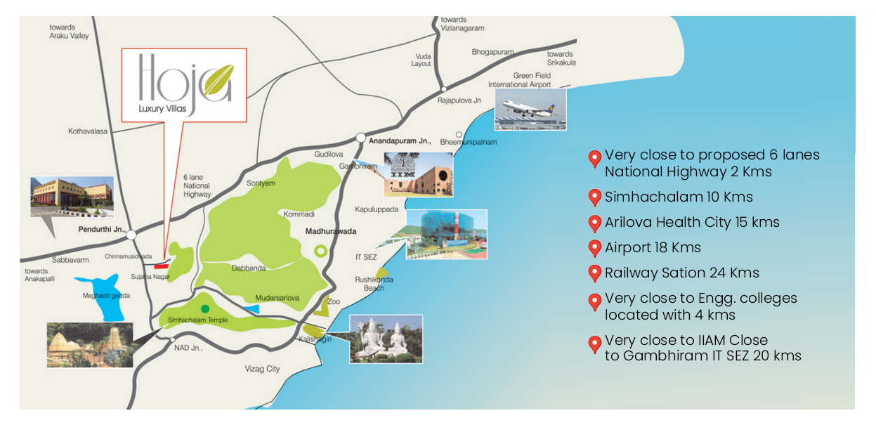 Hoja Luxury Villas Map